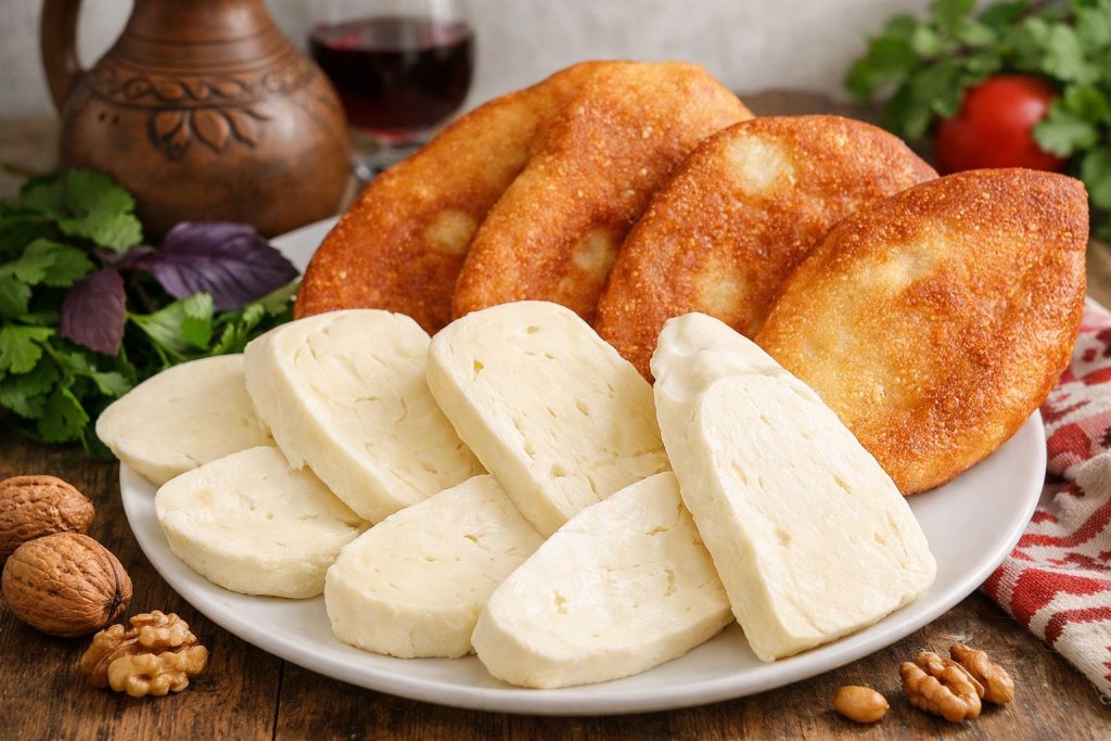 Georgischer Käse und Maisbrot